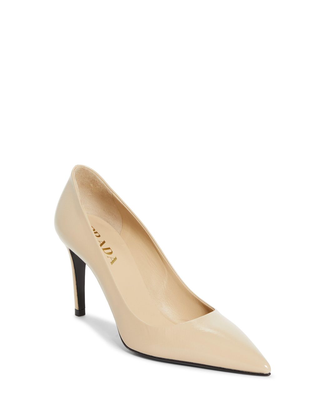Prada Natural Saffiano Leather Pump