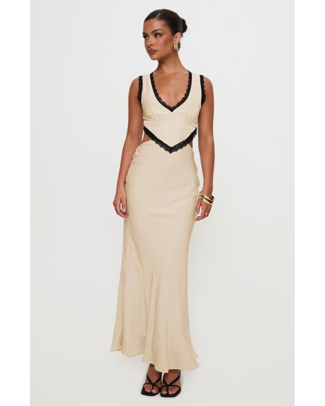open lace back dress Square neckline Hot Sun Slip Dress | Datista