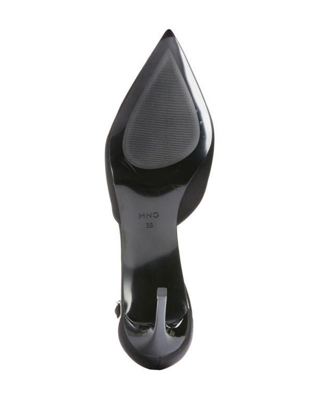 Mango Black Satin Court Pump