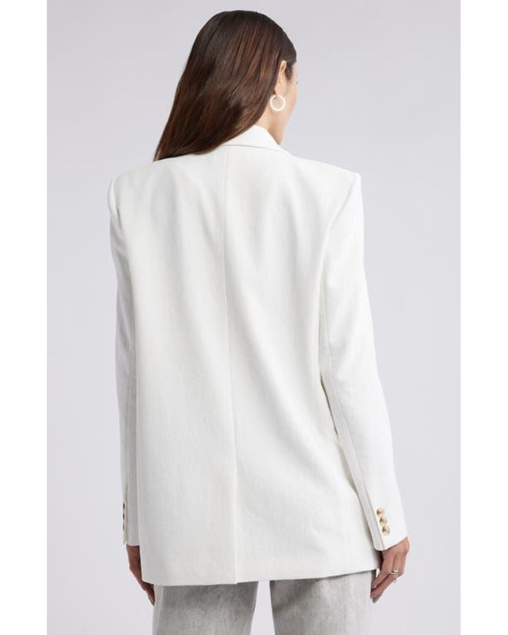 Open Edit White Curator Crepe Relaxed Blazer