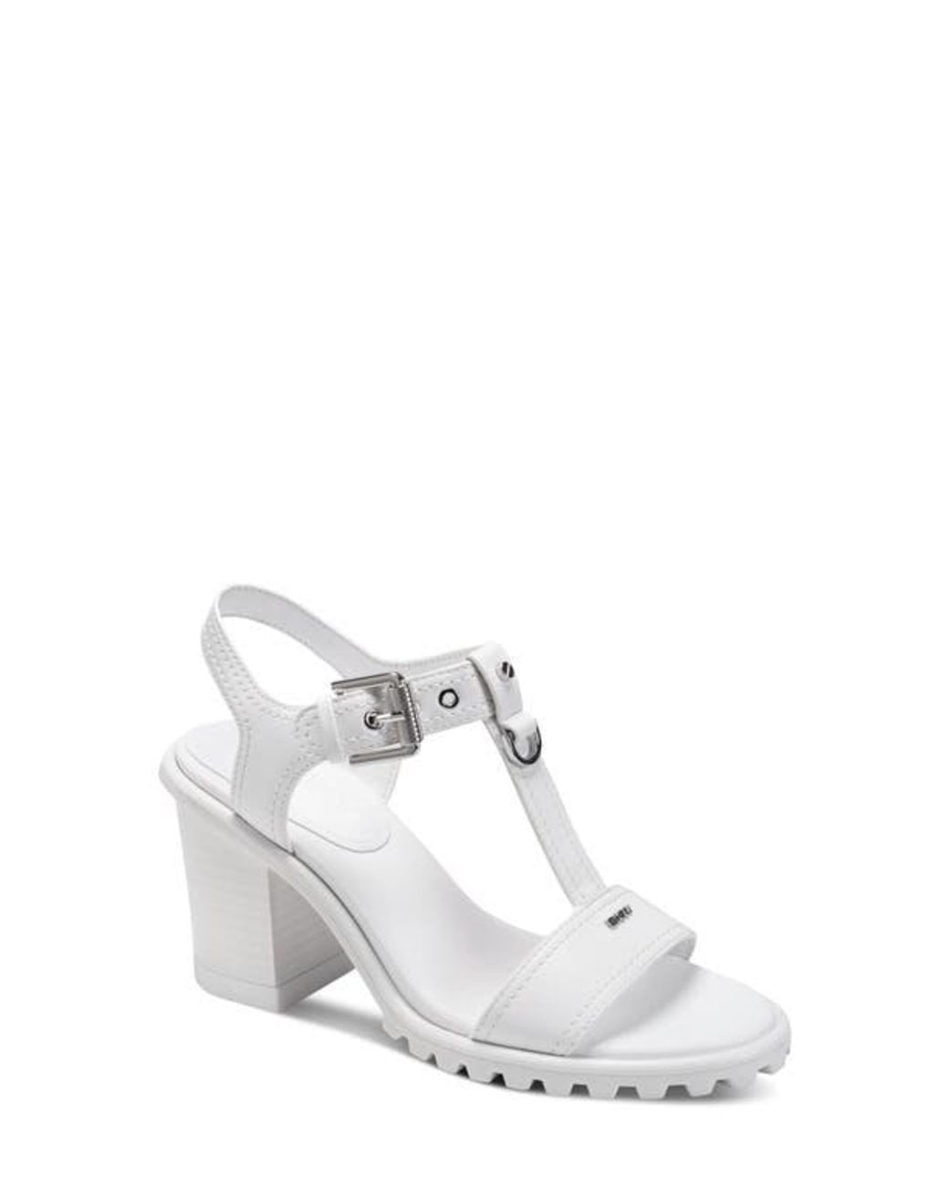 DKNY White Marg Ankle Strap Sandal