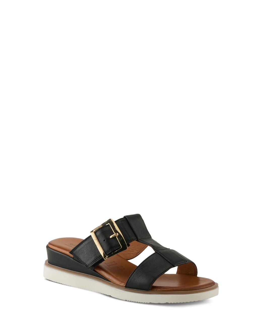 Spring Step Black Seaport Slide Sandal