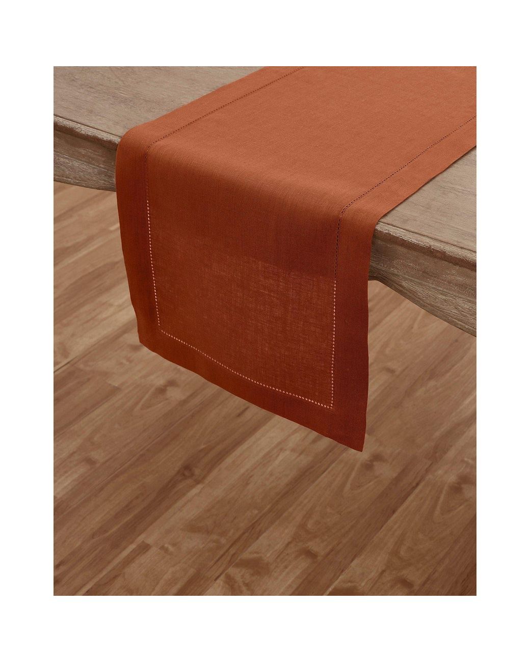 Solino Home Brown Linen Table Runner