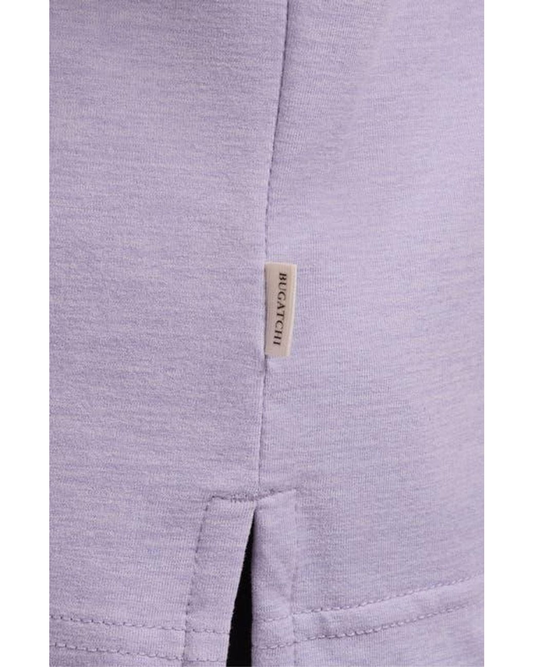 Bugatchi Purple Performance Tipped Polo for men