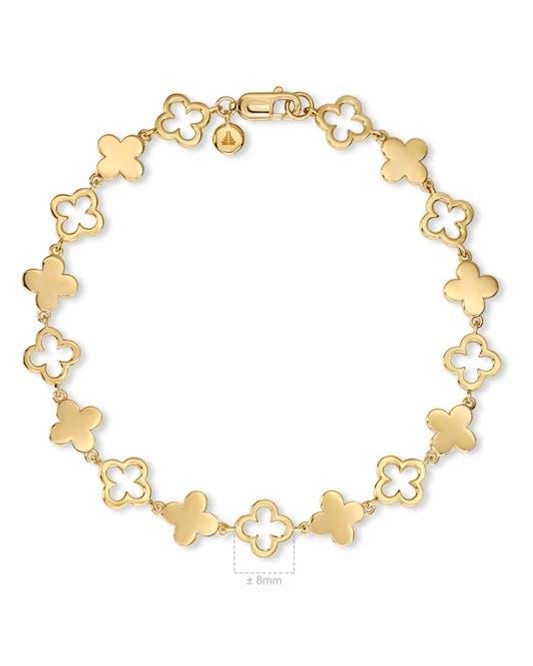 DEVATA Metallic Clover Chain Bracelet