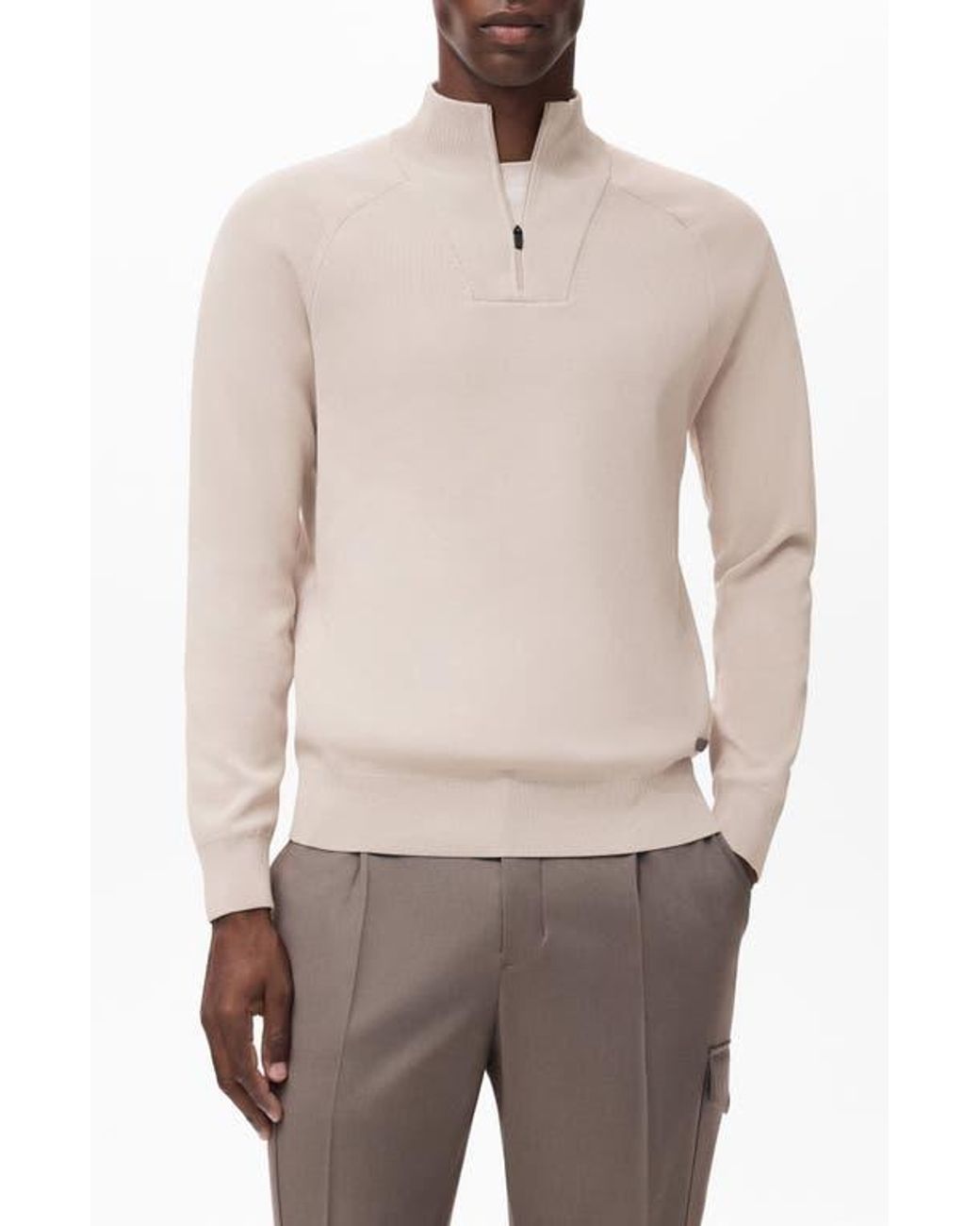 Mango Thermoregulated Quarter Zip Sweater for Men | Lyst