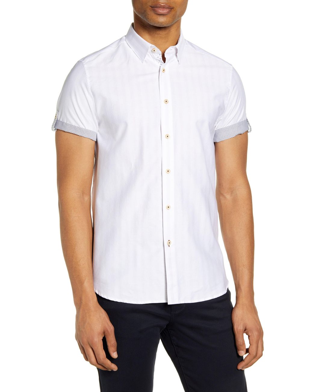 slim fit short sleeve button up shirts