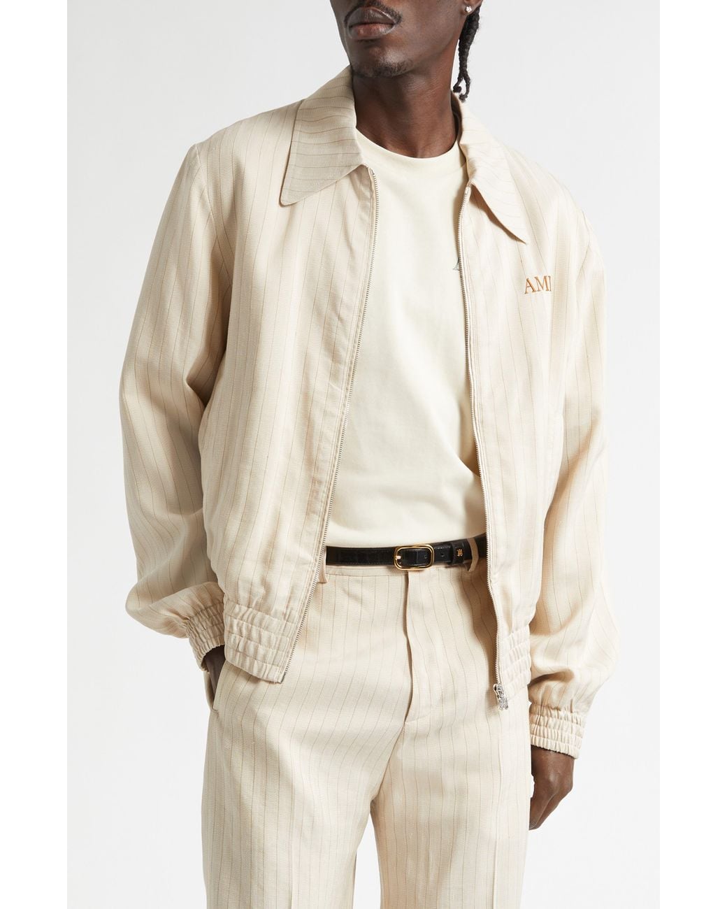 Amiri Natural Stripe Blouson Jacket for men