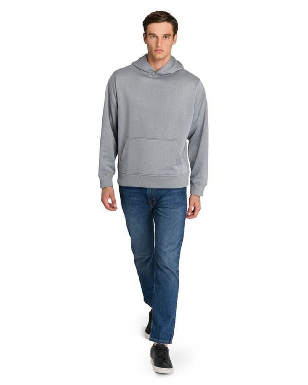 Con.struct Gray Solid Hoodie for men