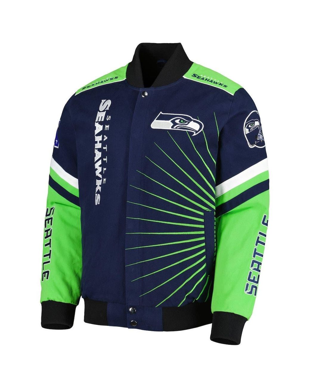 G-III Sports by Carl Banks Seattle Seahawks Extreme Redzone Full-snap Varsity  Jacket At Nordstrom in Blue for Men