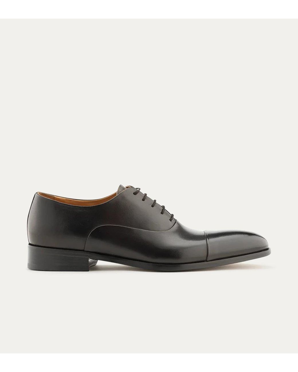 Ace Marks Black Griffin Cap Toe Oxford for men