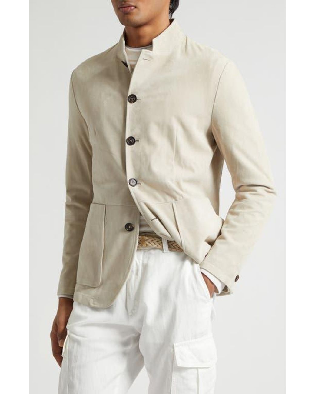 Eleventy Natural Suede Jacket for men
