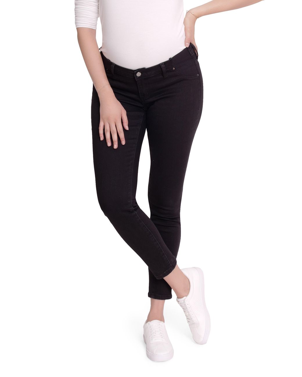 Ingrid & Isabel Inset Panel Maternity Skinny Jeans in Black Lyst