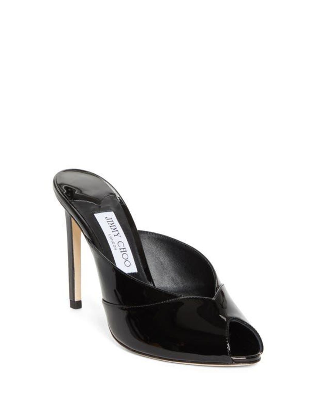 Jimmy Choo Black Brigitte Peep Toe Mule