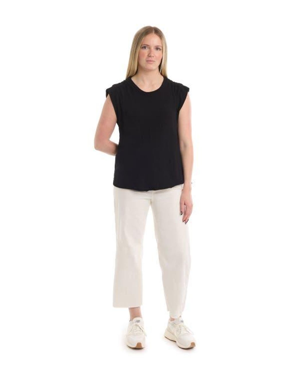 Wilt Blue Ruched Shoulder Tee