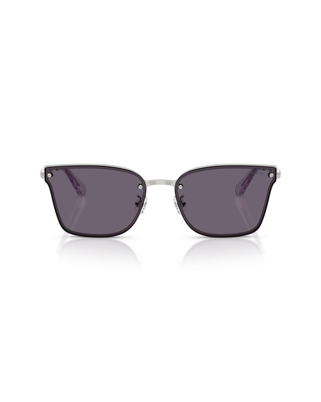 Swarovski Purple 62Mm Irregular Sunglasses
