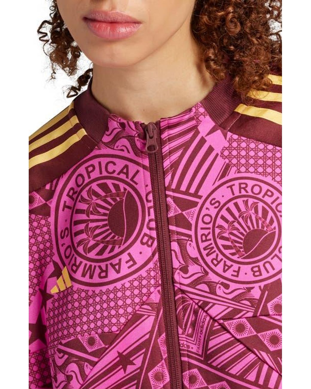 adidas X Farm Rio Oasis Night Track Jacket in Pink | Lyst