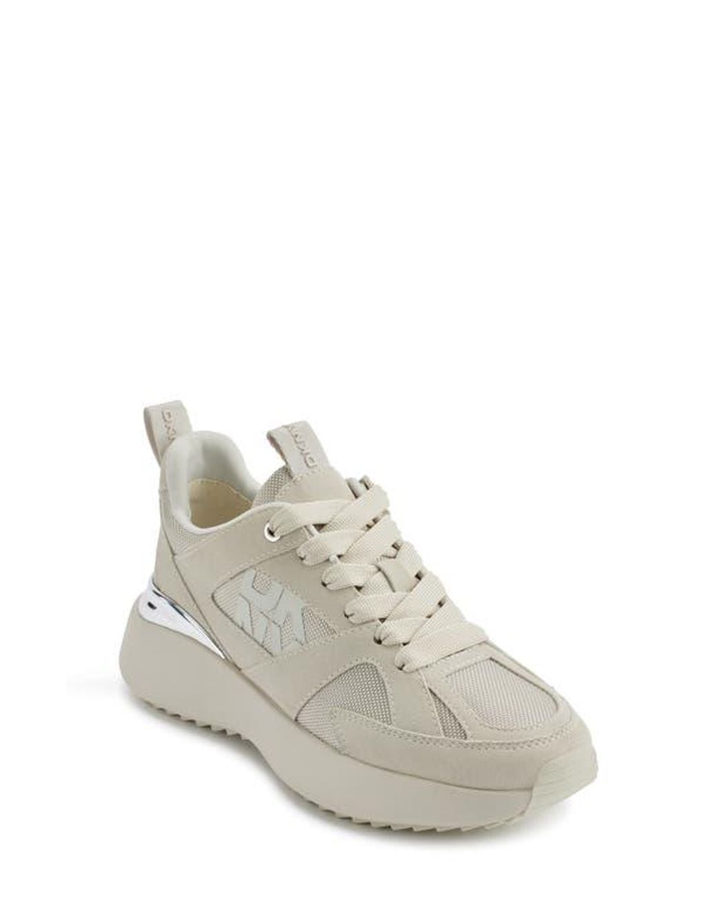 DKNY White Zofi Lace-up Sneakers