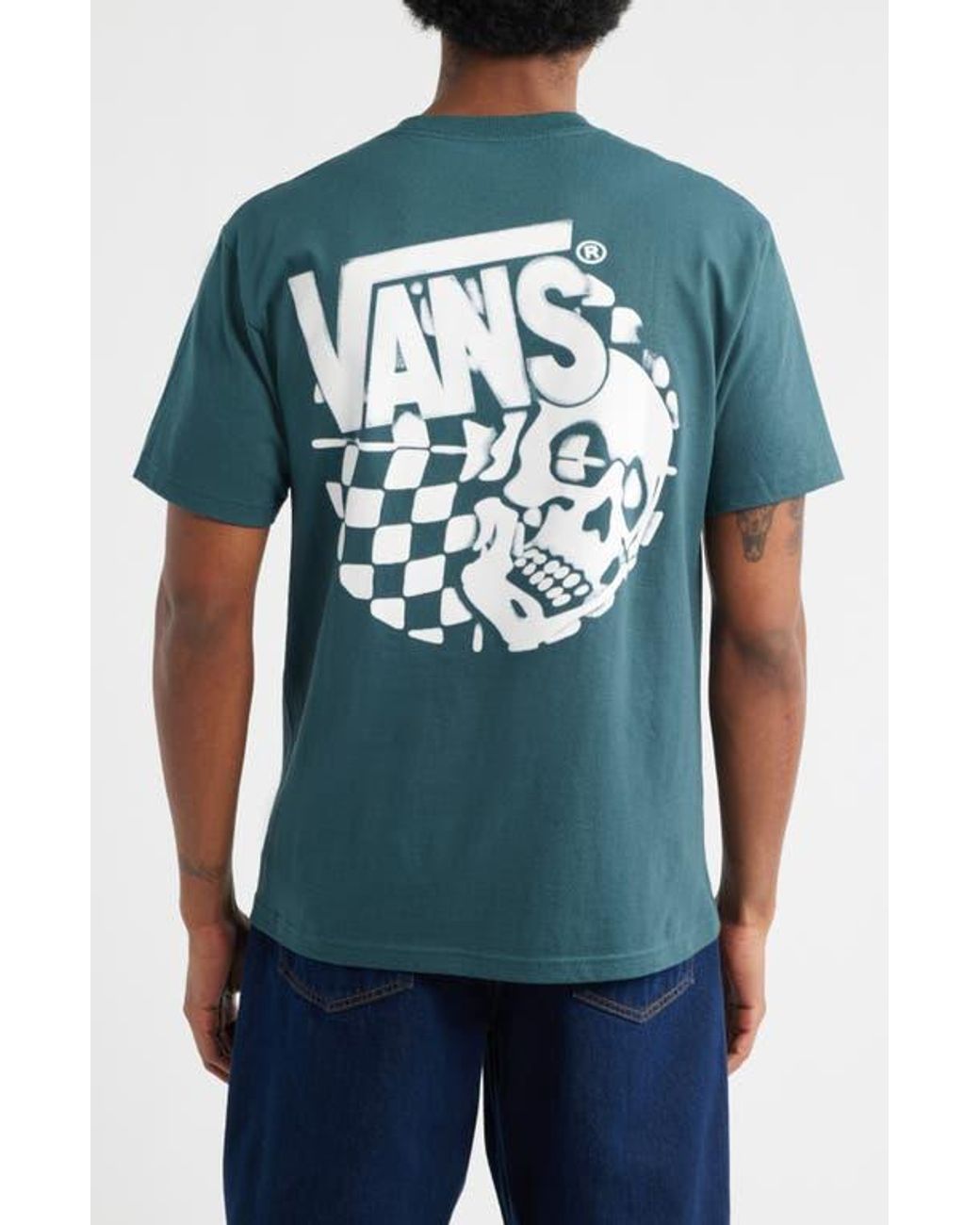 Vans Green Representative Cotton Graphic T-Shirt for men
