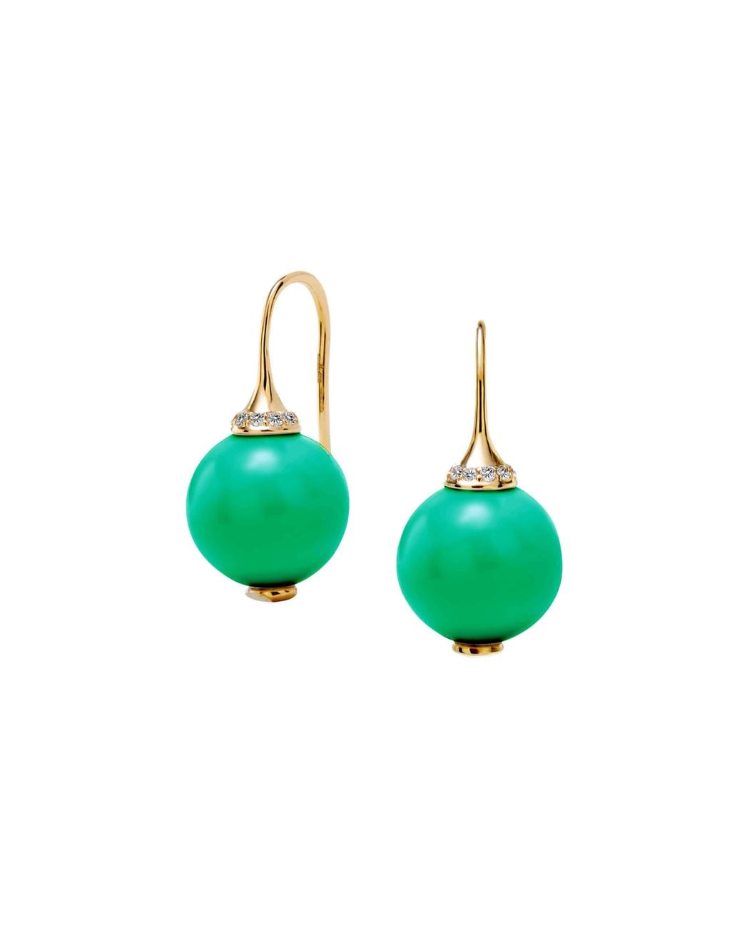 Syna Green Bead Earrings
