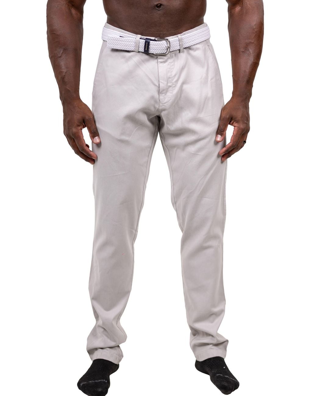 Maceoo Gray Marthy Cotton Blend Pants for men
