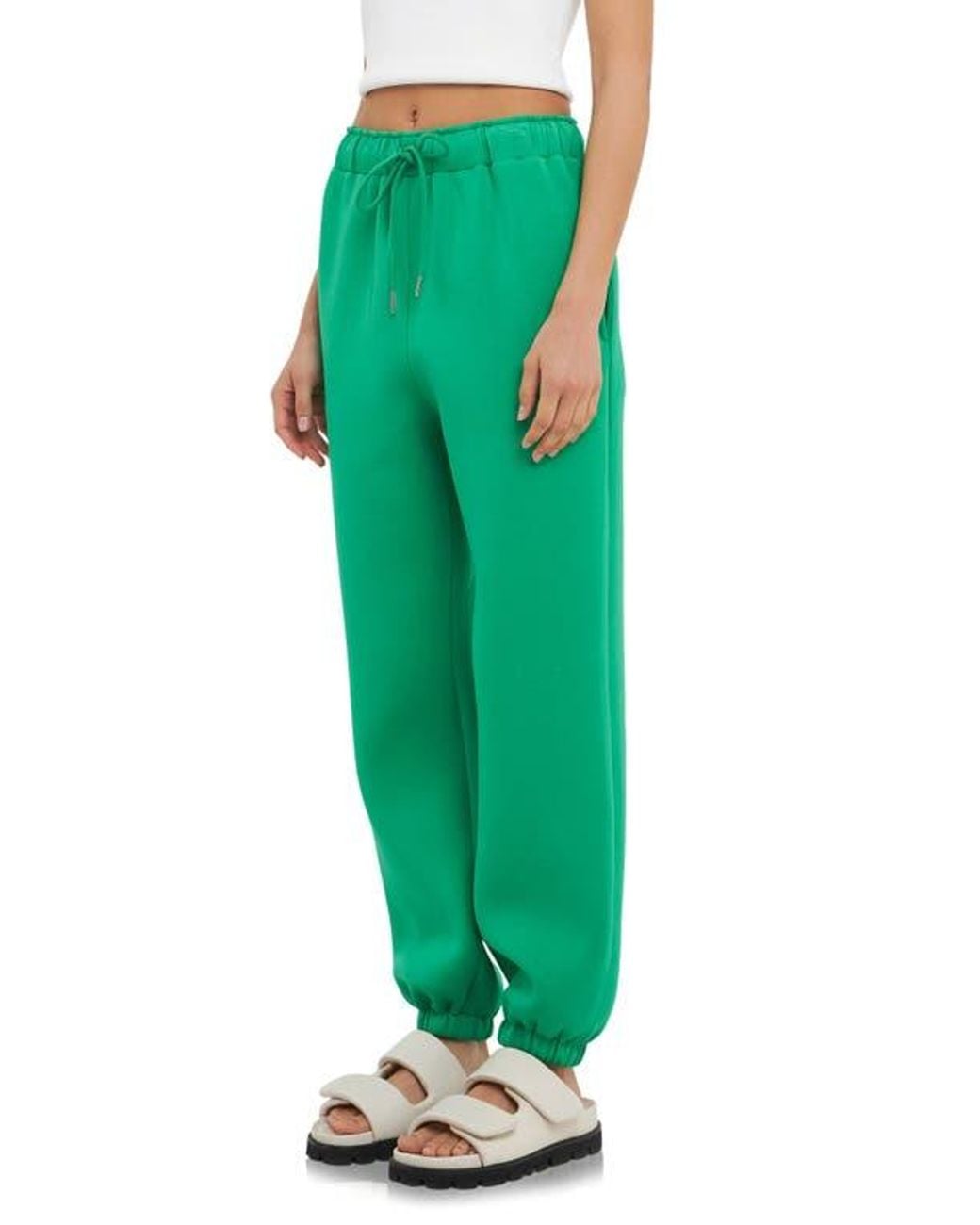 Grey Lab Green Drawstring Joggers