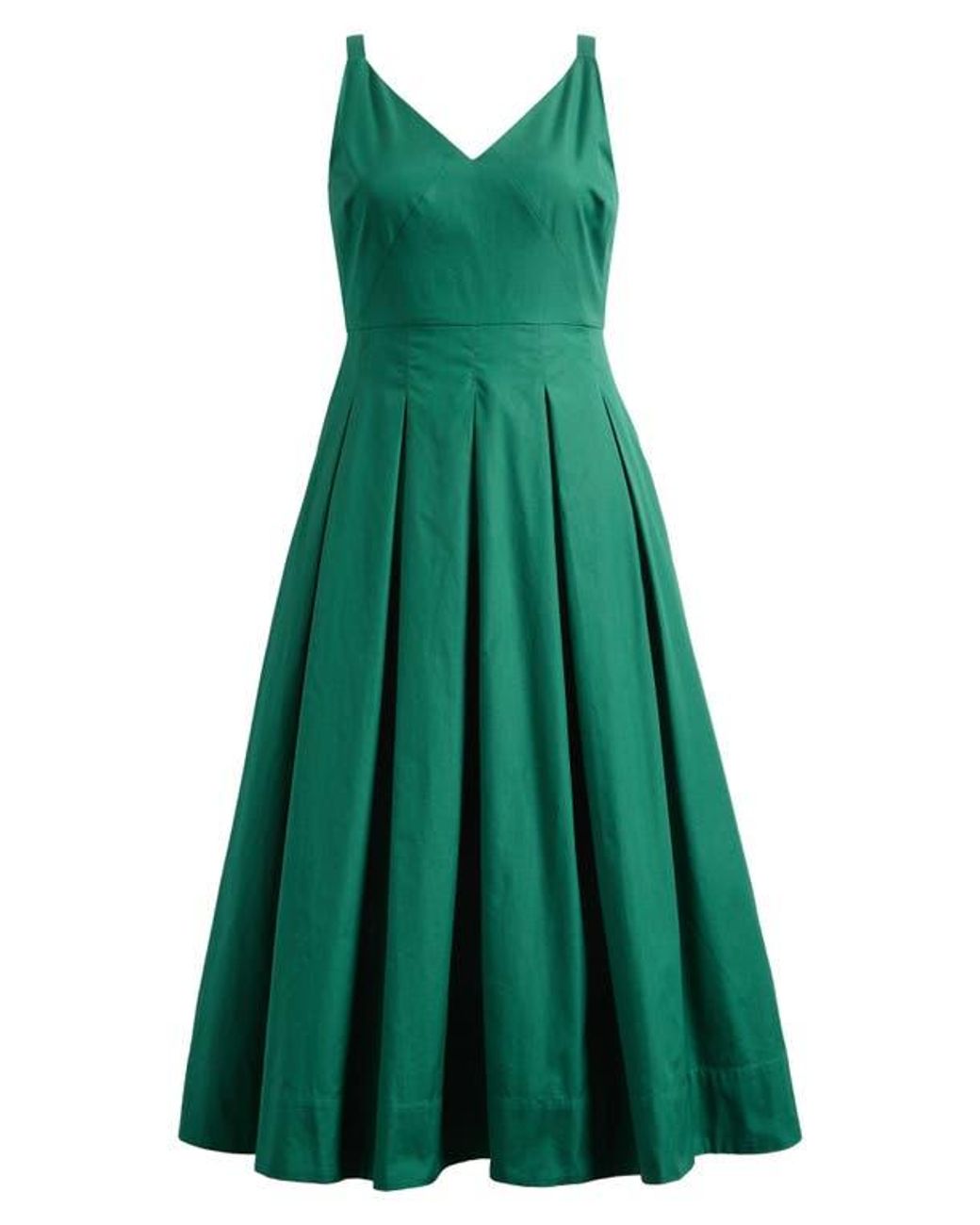 alex midi dress in emerald green Mill Abby Cotton Poplin Ruffle midi 49.21