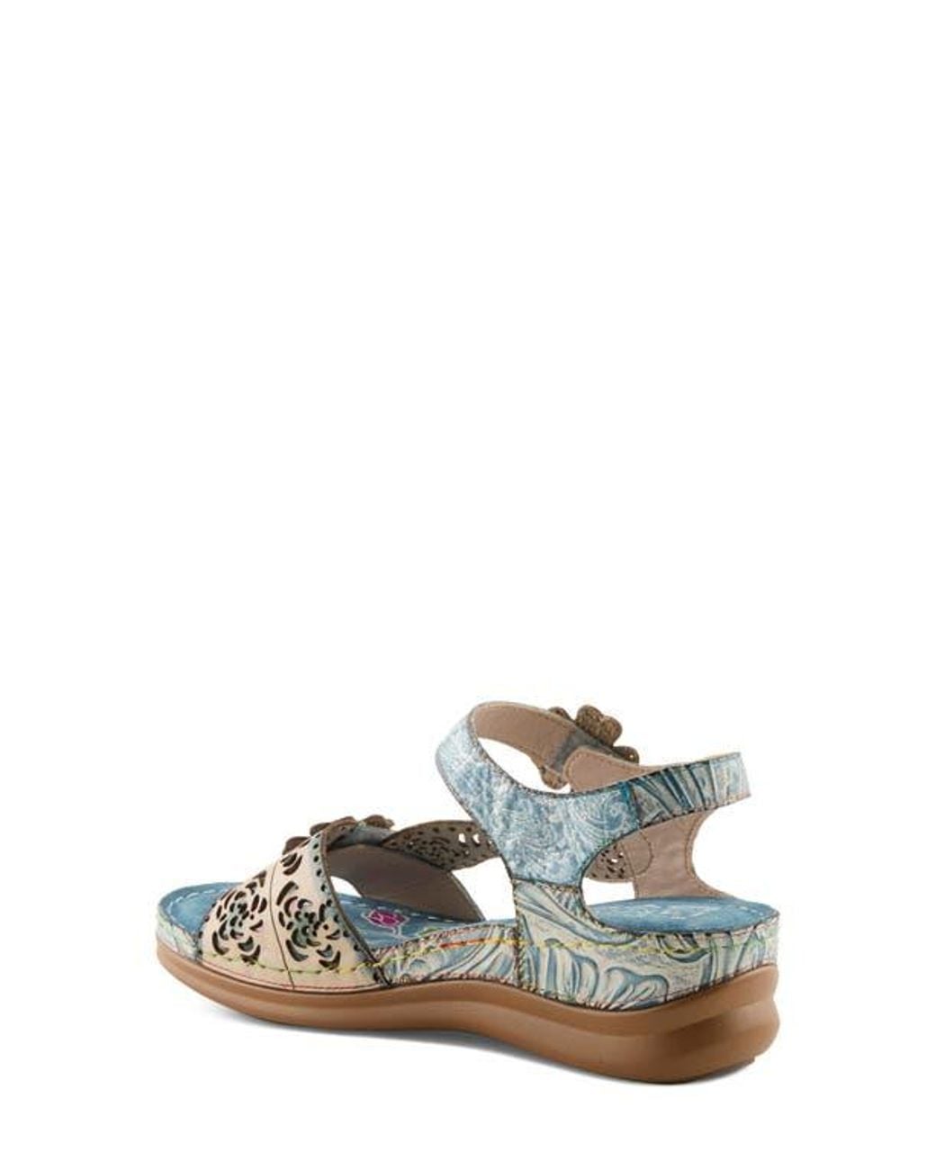 Spring Step Multicolor Script Sandal