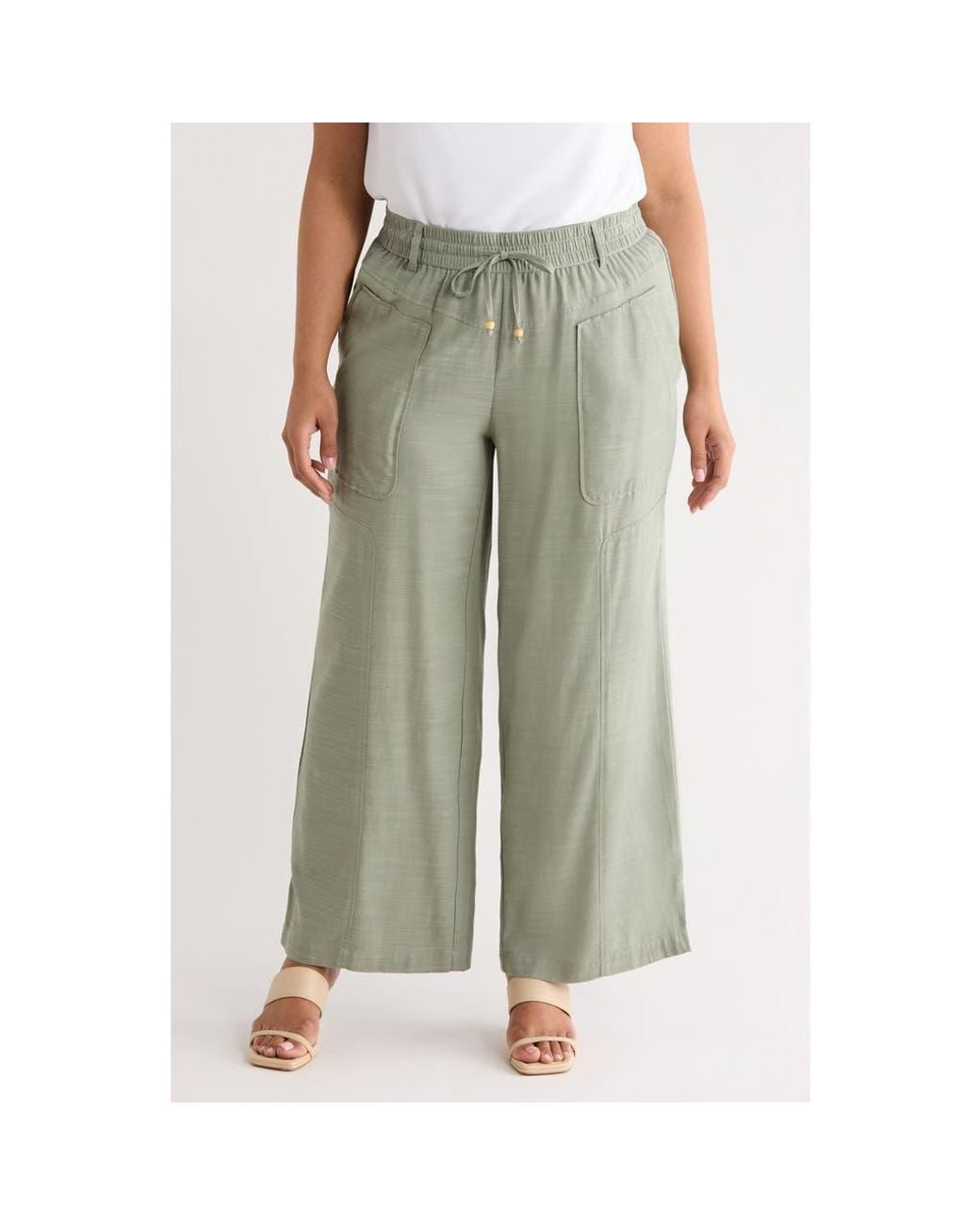 Wit & Wisdom Green Skyrise Drawstring Pants
