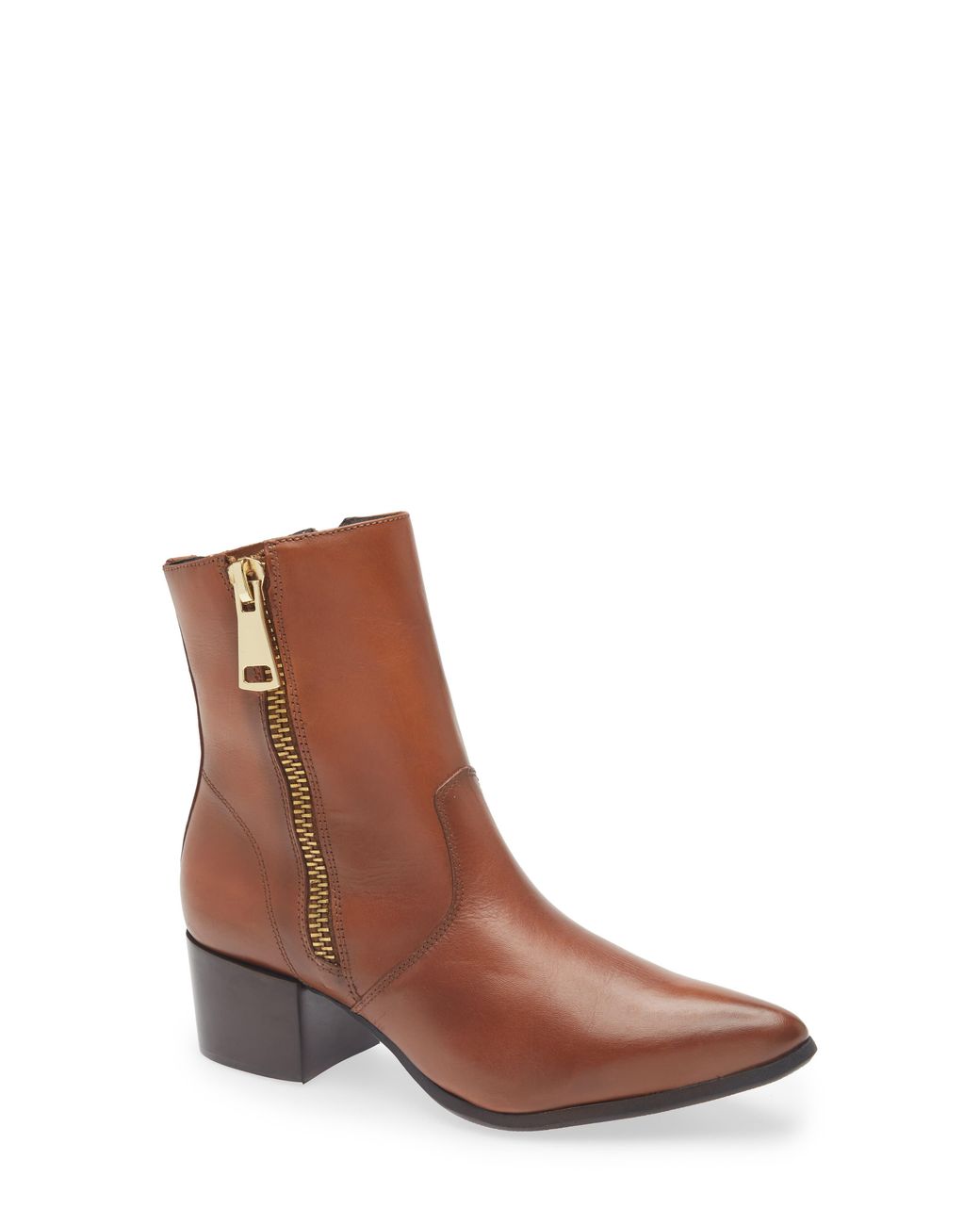 Chocolat Blu Brown Leyla Block Heel Bootie