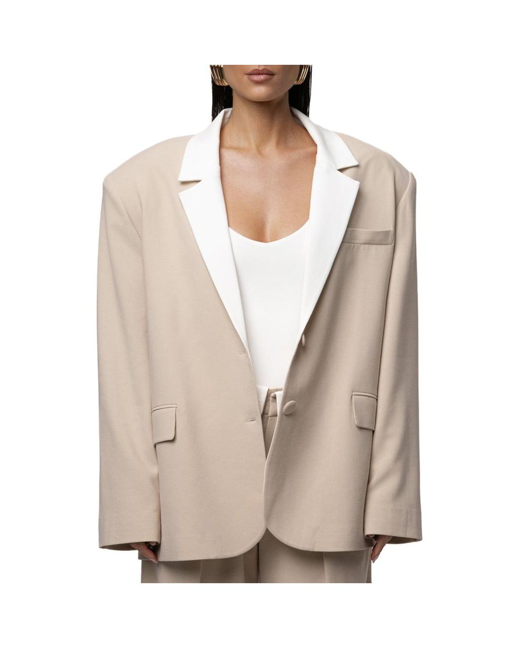 JLUXLABEL Natural Command Oversized Blazer