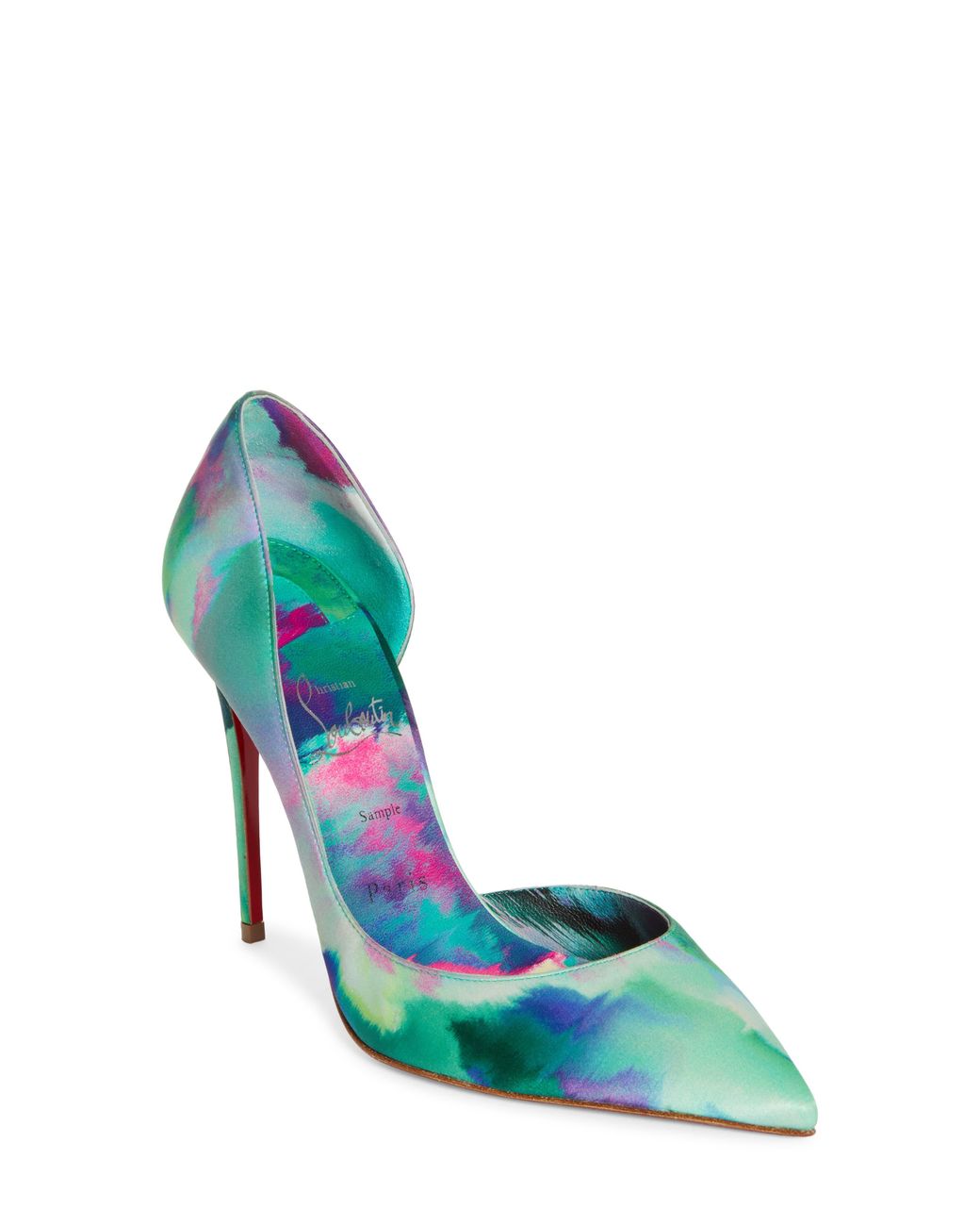 Christian Louboutin Iriza Pointed Toe Half D'orsay Pump in Blue | Lyst