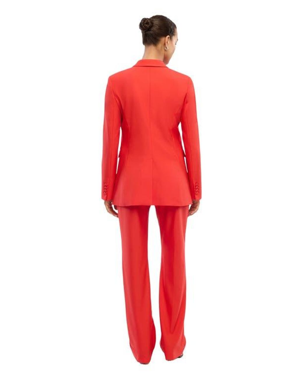 Another Tomorrow Red Single Button Jacket