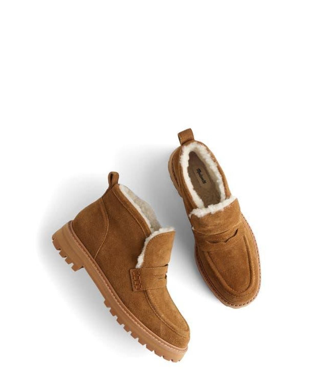 Madewell Brown The Ryder Genuine Shearling Ankle Boot