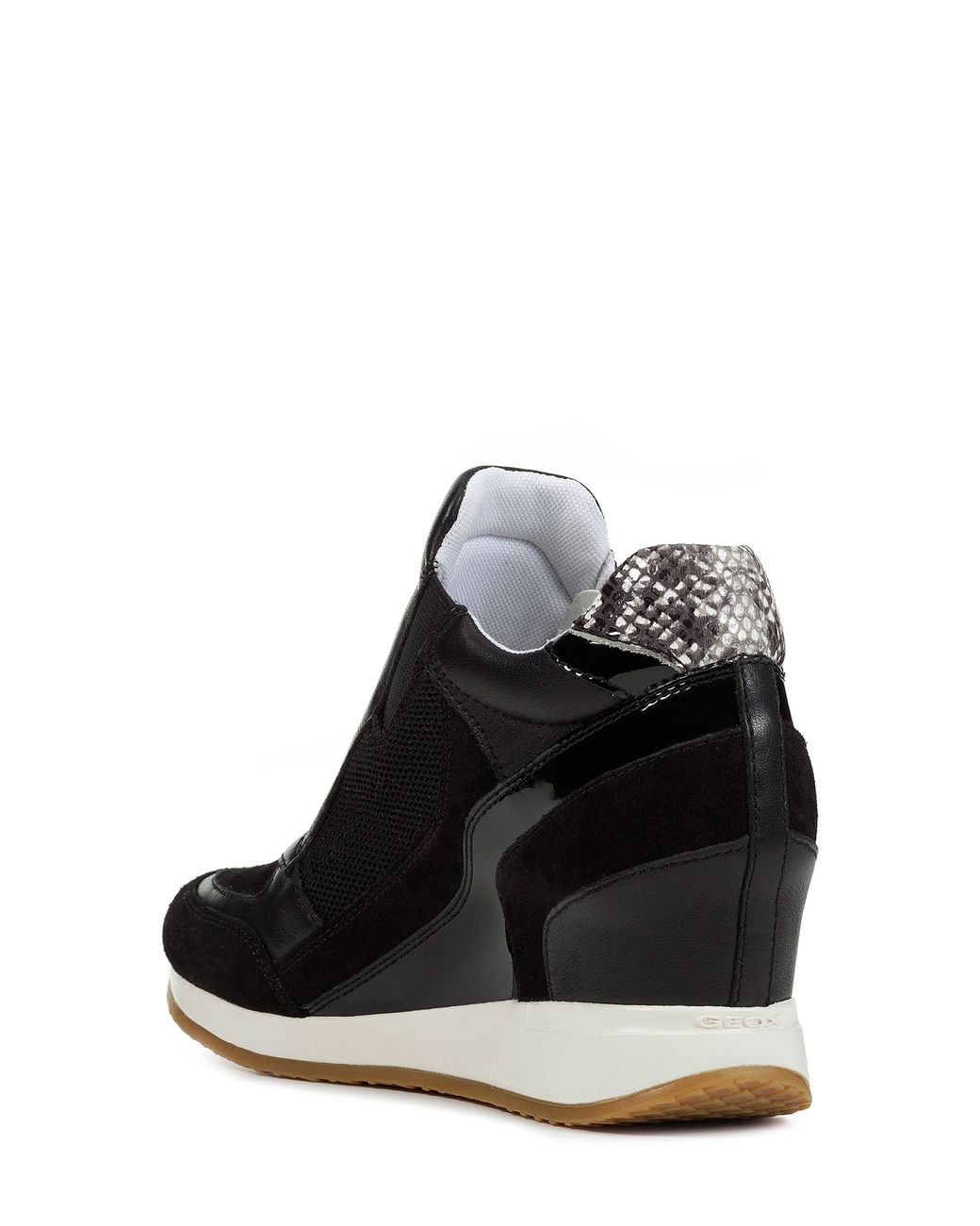 geox nydame wedge sneaker black