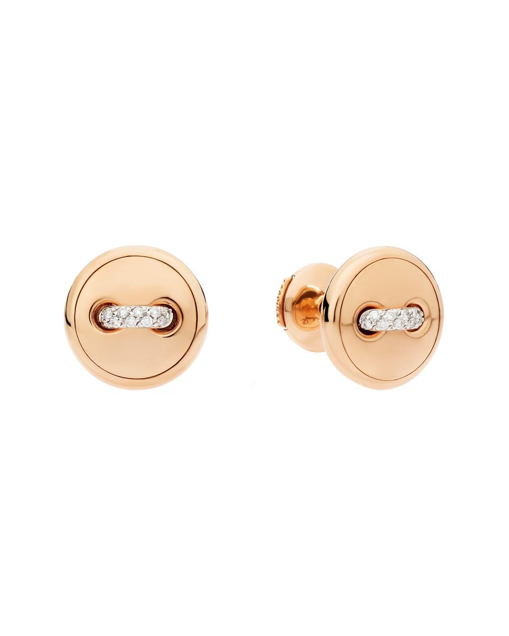 Pomellato Metallic Pom Pom Dot Ring Stud Earrings