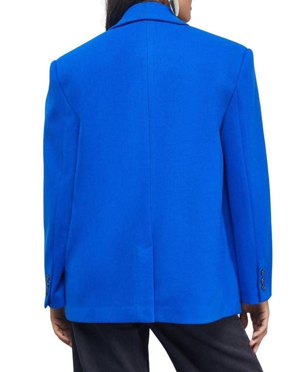Warehouse Blue Oversized Blazer Coat