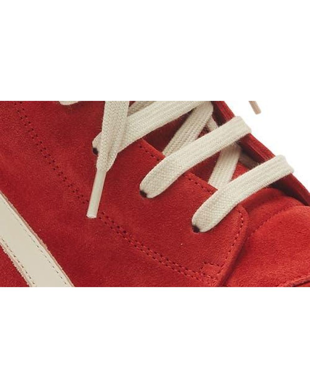 Rick Owens Red Geobasket High Top Sneaker for men