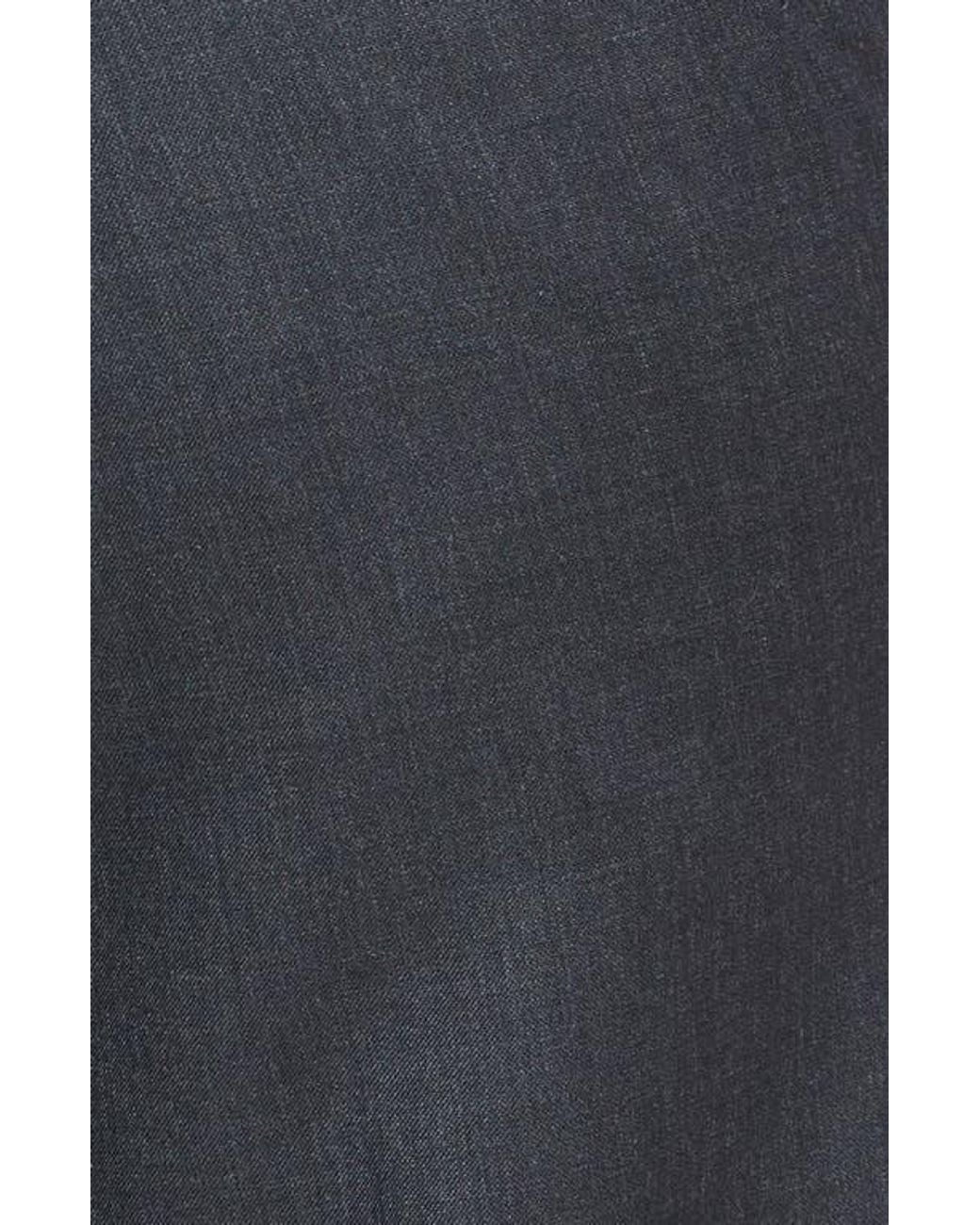Berle Blue Self Sizer Waist Flat Front Lightweight Plain Weave Classic Fit Trousers for men