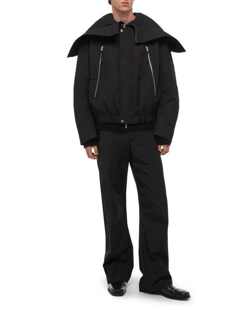 Helmut Lang Black Cotton Blend Bomber Jacket for men
