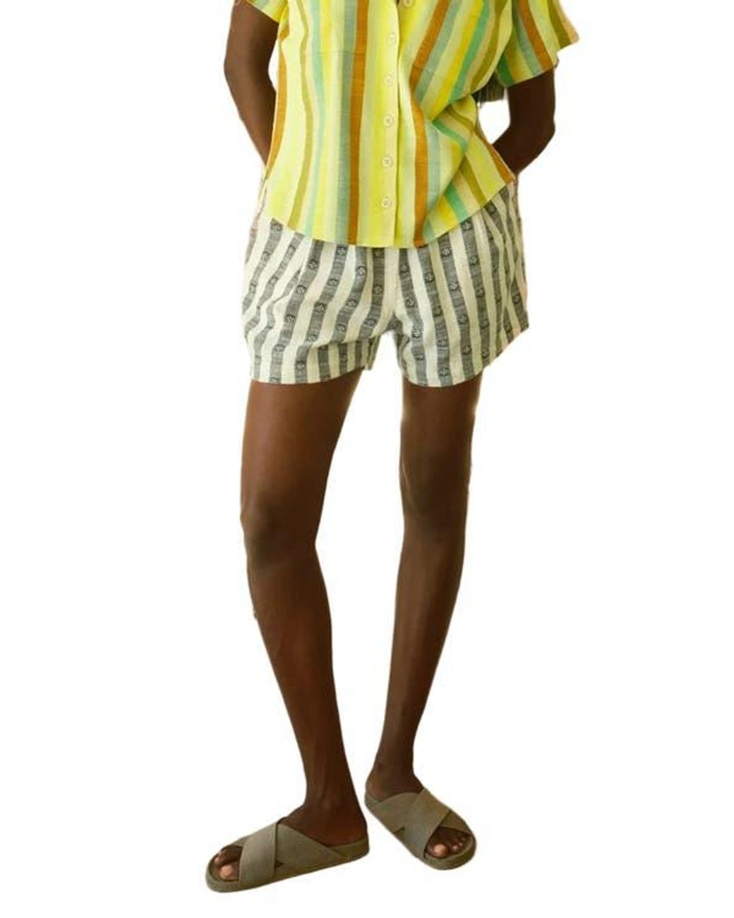 Ace & Jig Yellow Kenna Flutter Sleeve Blouse