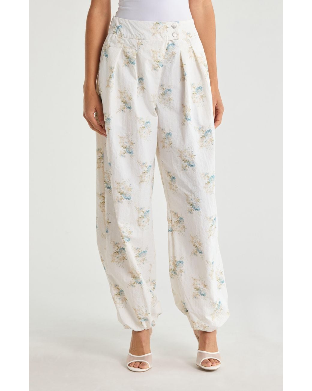 AFRM White Tiffany Balloon Pants