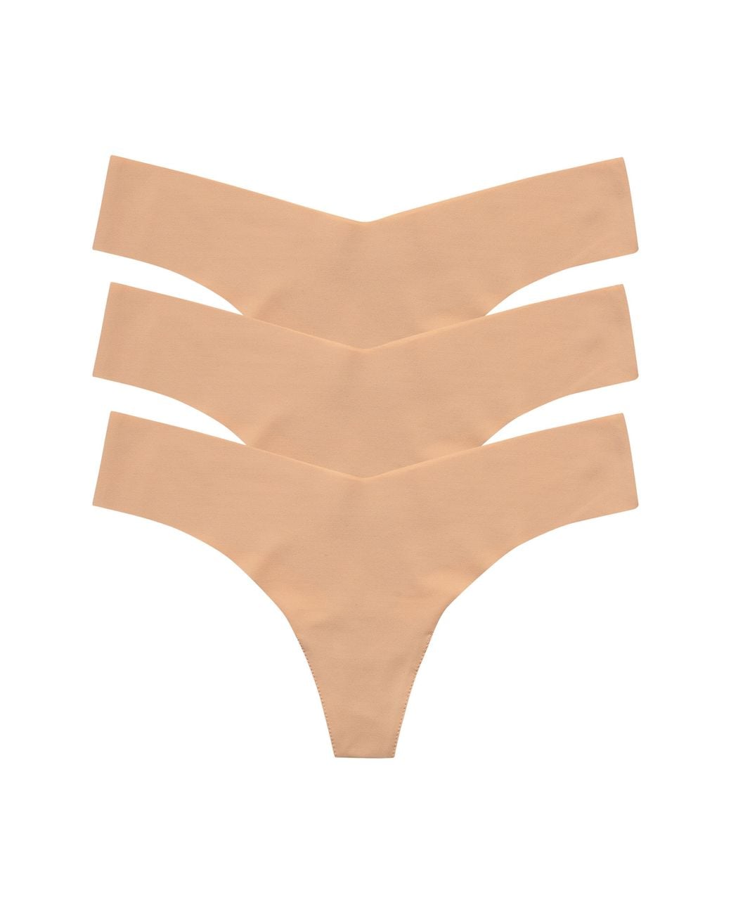 Commando Natural Classic Solid Thong 3-Pack
