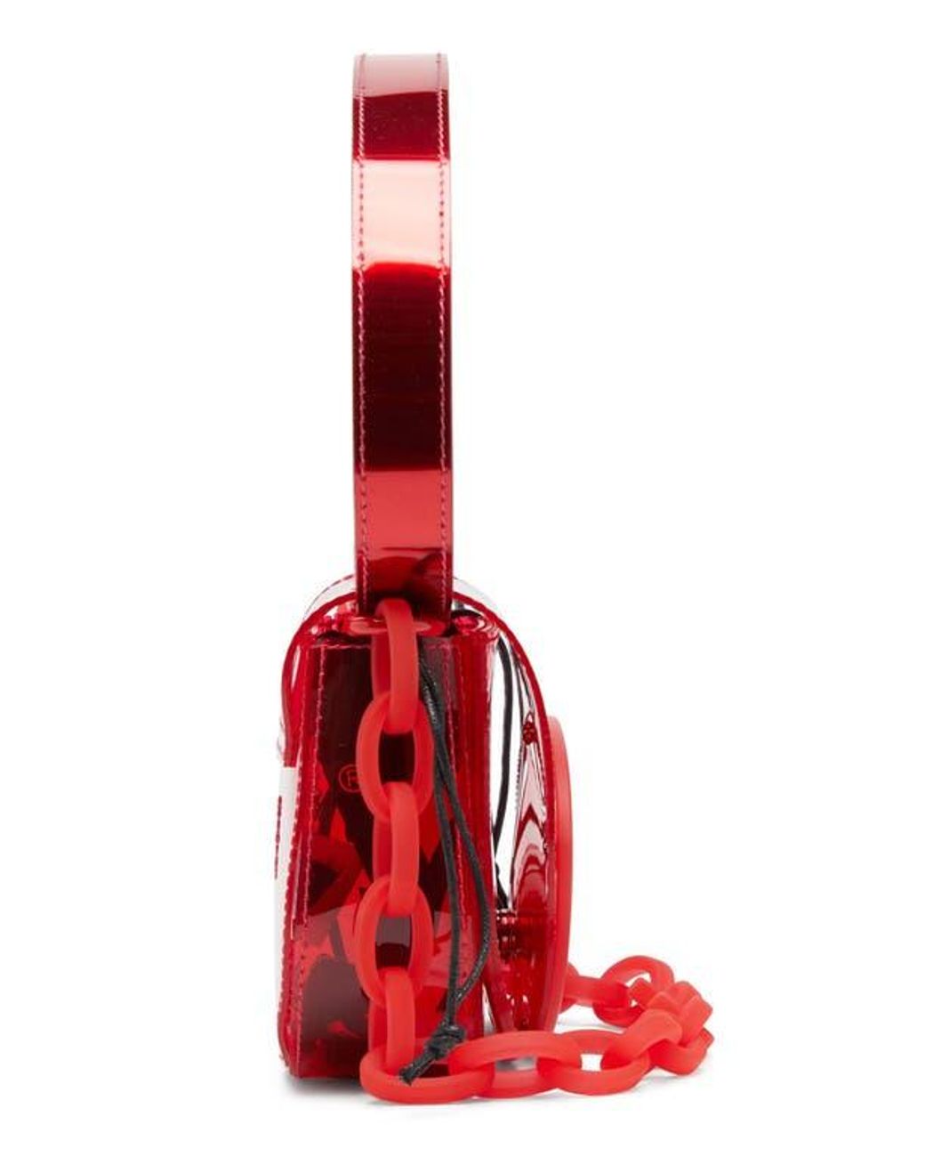 DIESEL 1Dr-Iconic Transparent Tpu Shoulder Bag in Red | Lyst
