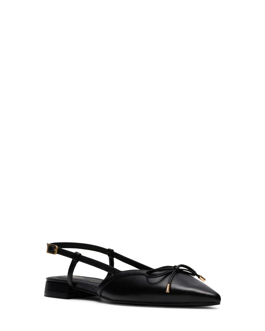 Clarks Black Sensa Bow Slingback Flat