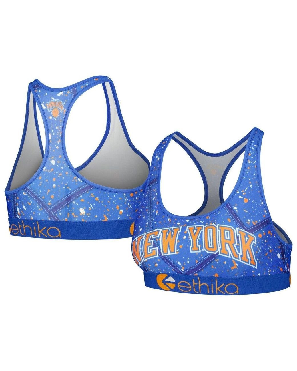 Ethika New York Knicks Racerback Sports Bra At Nordstrom in Blue Lyst