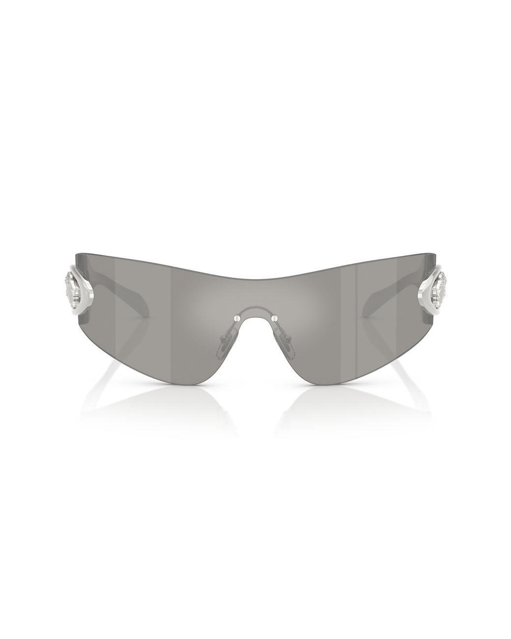 Versace Gray 142Mm Pillow Shield Sunglasses for men