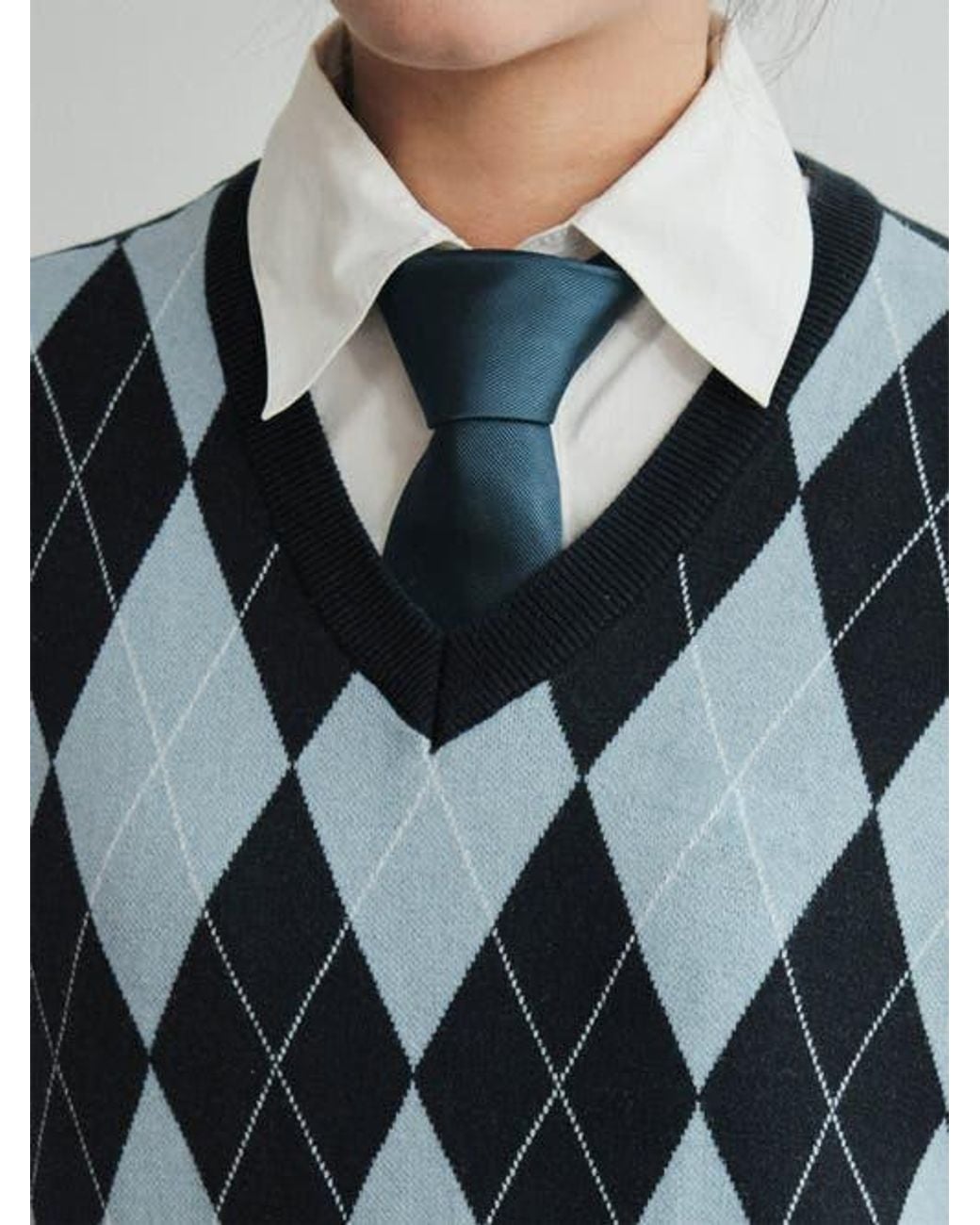 Lost Pattern Blue Silk Tie