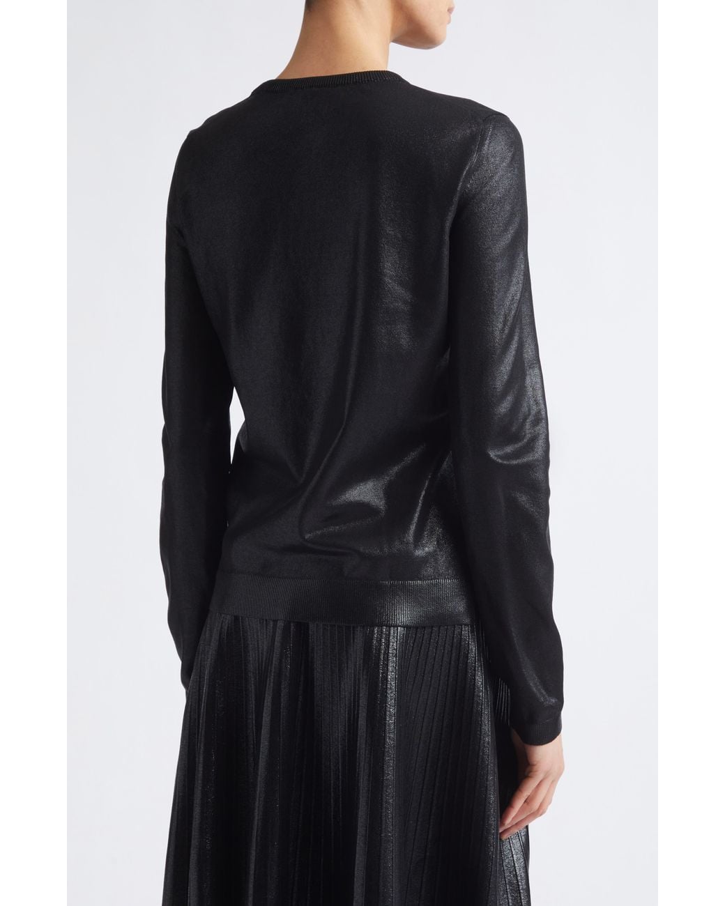 Partow Black Eldridge Metallic Sweater