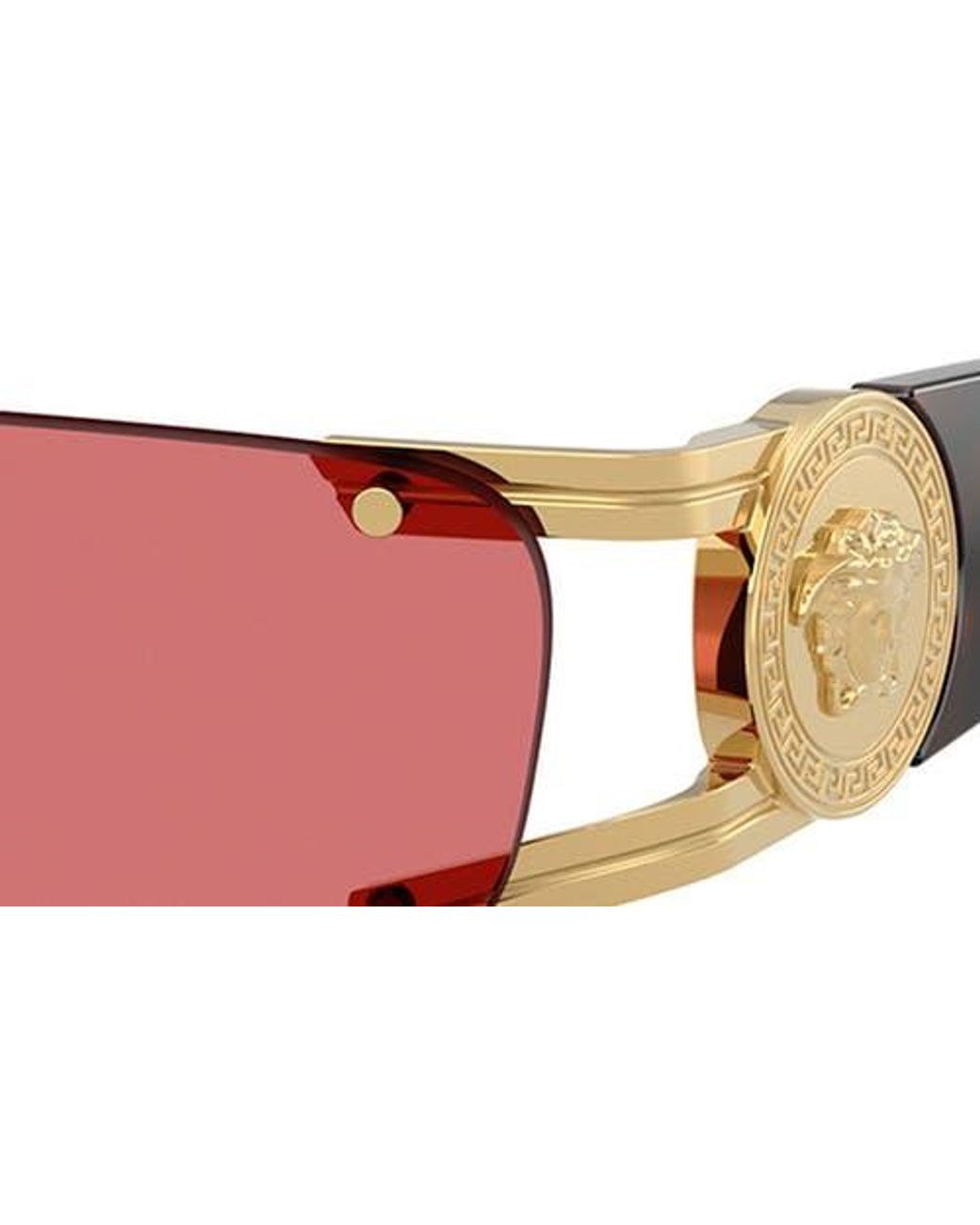 Versace Red 59Mm Rectangular Sunglasses for men